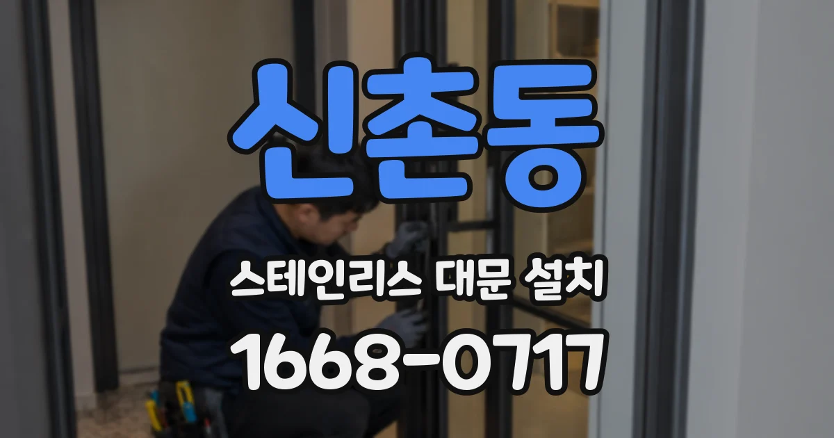 신촌동 스테인리스 대문 설치