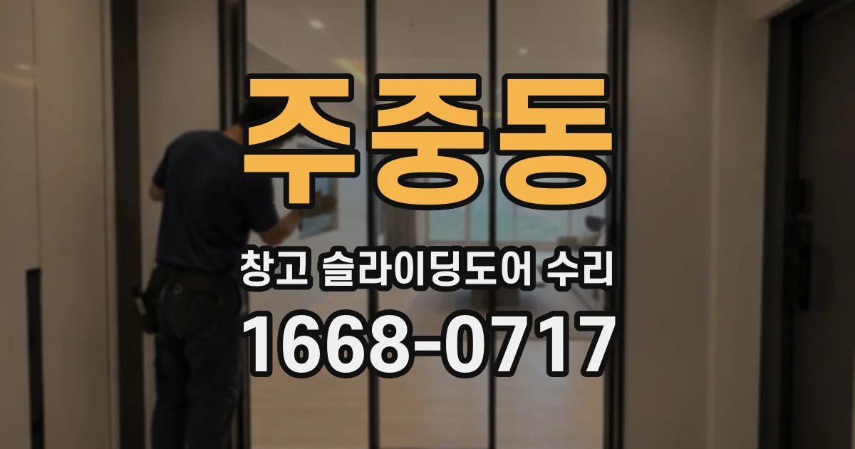주중동 창고 슬라이딩도어 수리