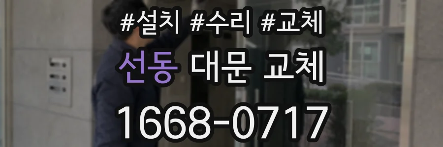 선동 대문 교체