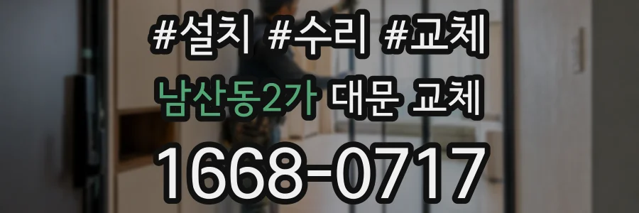 남산동2가 대문 교체
