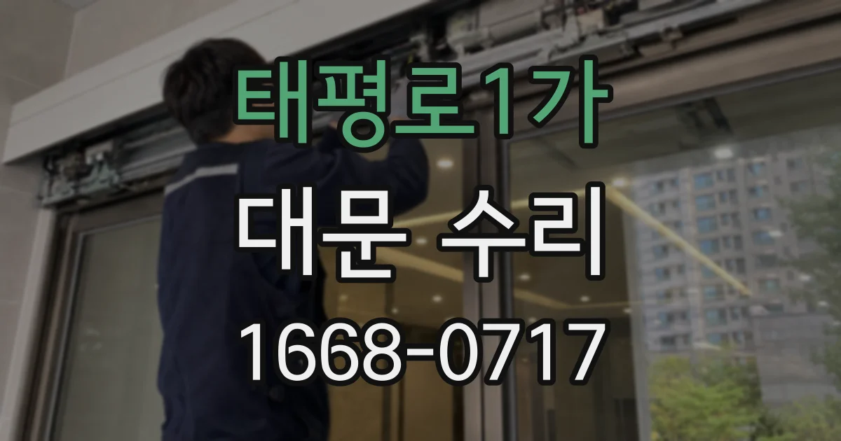태평로1가 대문 수리