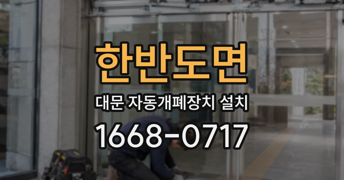 한반도면 대문 자동개폐장치 설치
