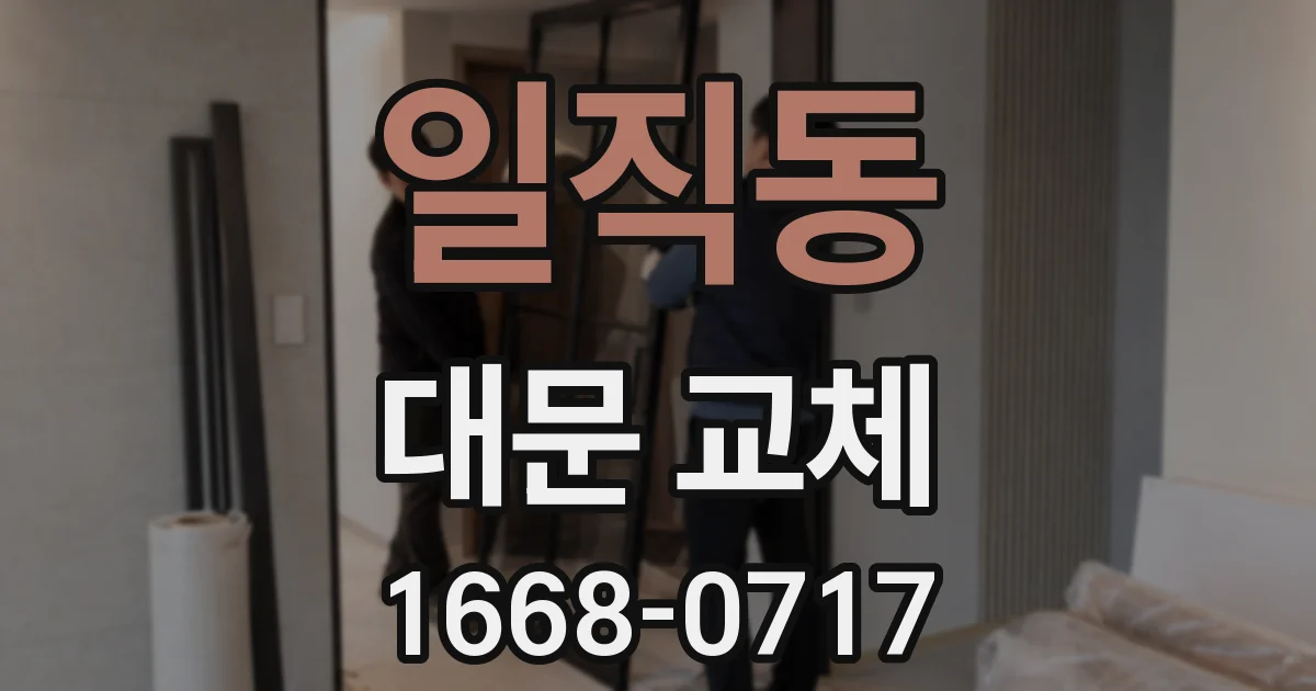 일직동 대문 교체