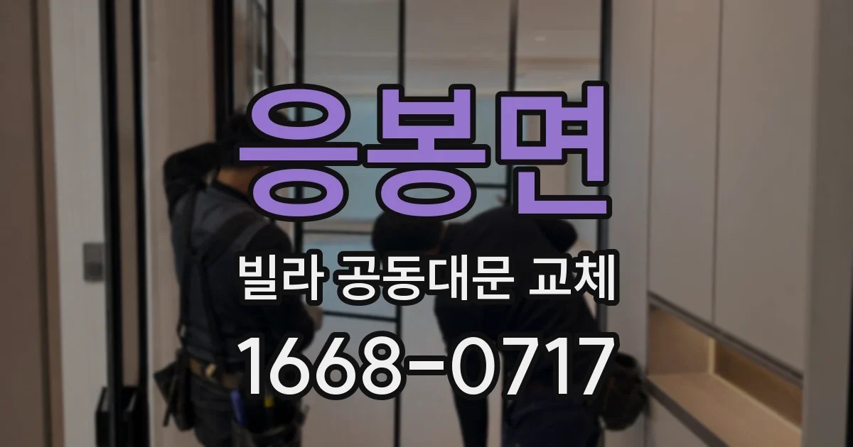 응봉면 빌라 공동대문 교체