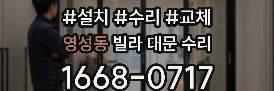 영성동 빌라 대문 수리