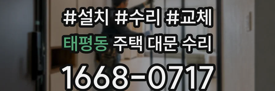태평동 주택 대문 수리
