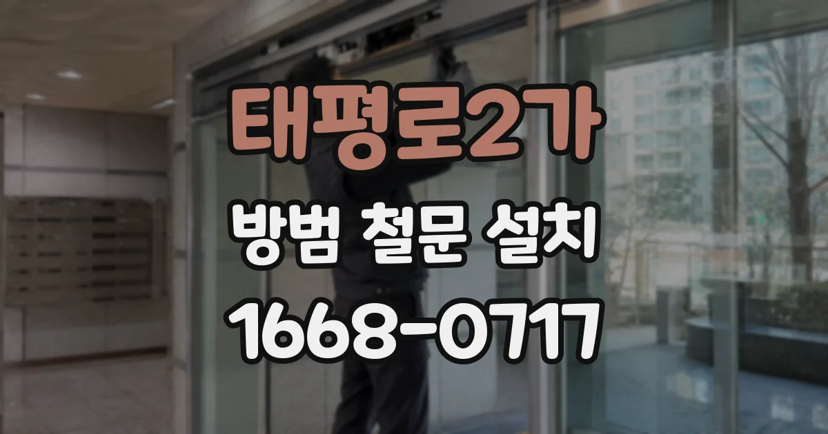 태평로2가 방범 철문 설치