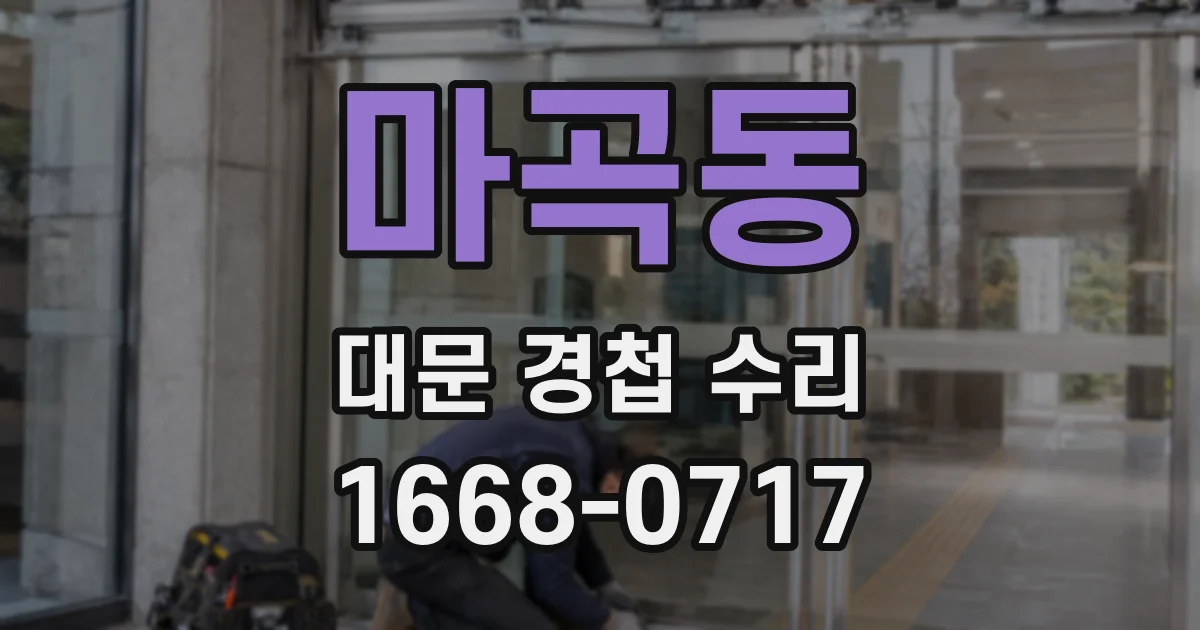 마곡동 대문 경첩 수리