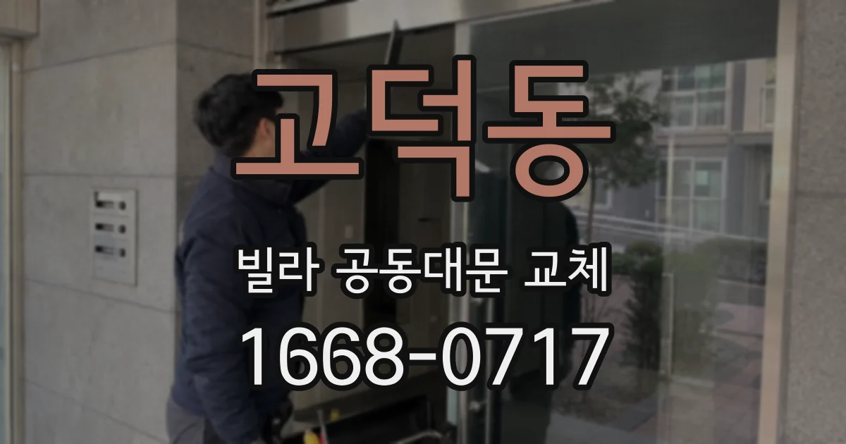 고덕동 빌라 공동대문 교체