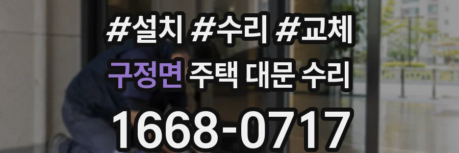 구정면 주택 대문 수리