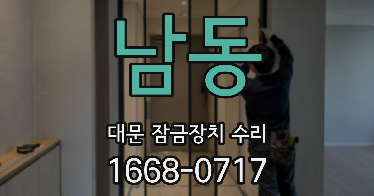 남동 대문 잠금장치 수리
