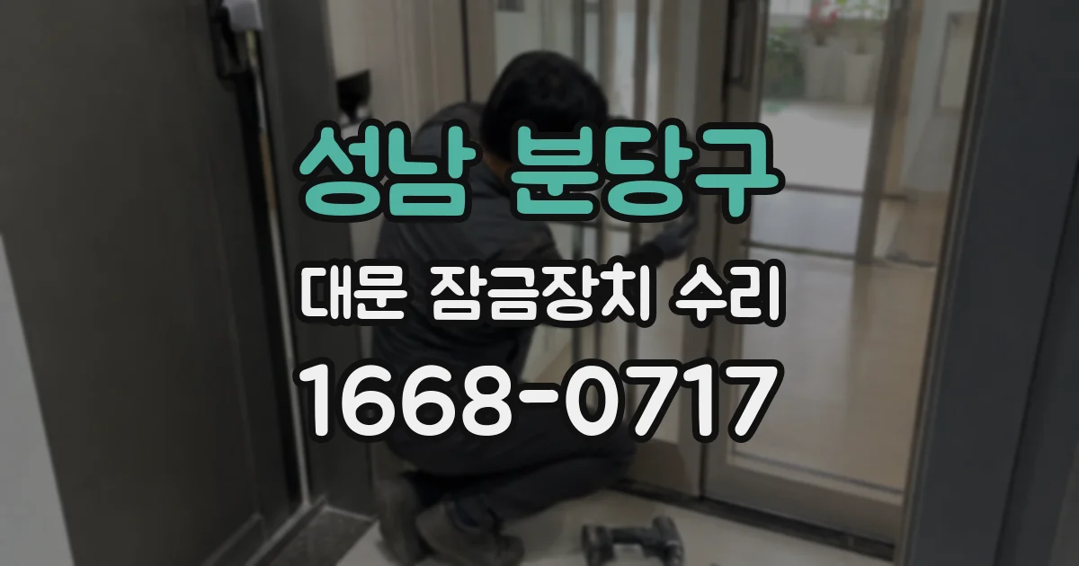 성남 분당구 대문 잠금장치 수리