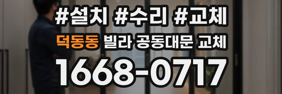 덕동동 빌라 공동대문 교체