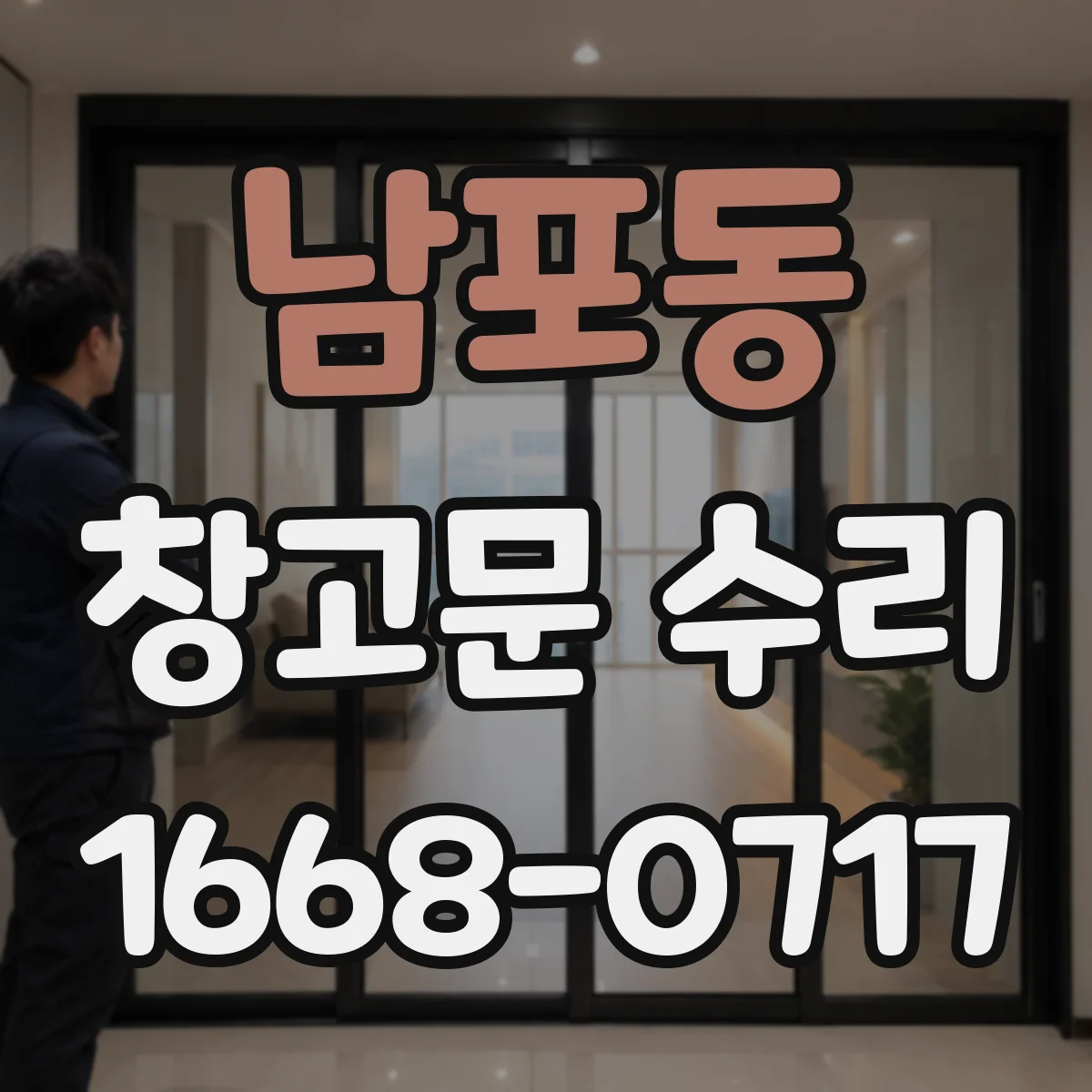 남포동 창고문 수리