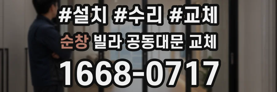 순창 빌라 공동대문 교체