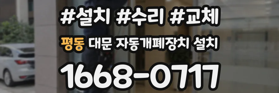 평동 대문 자동개폐장치 설치
