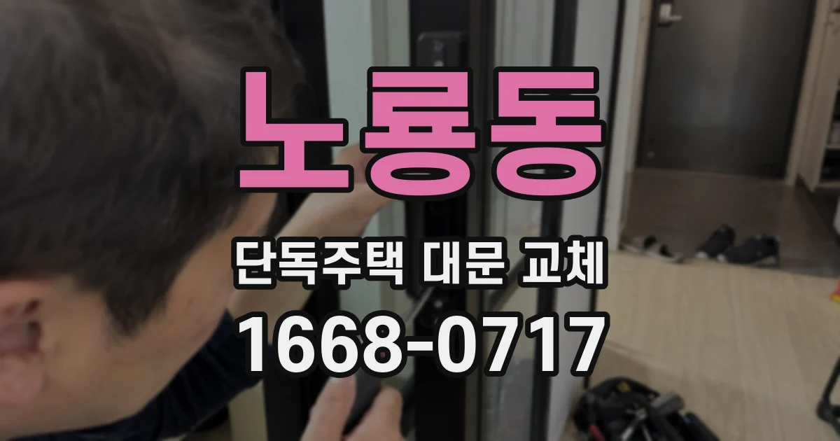 노룡동 단독주택 대문 교체