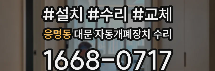 응명동 대문 자동개폐장치 수리