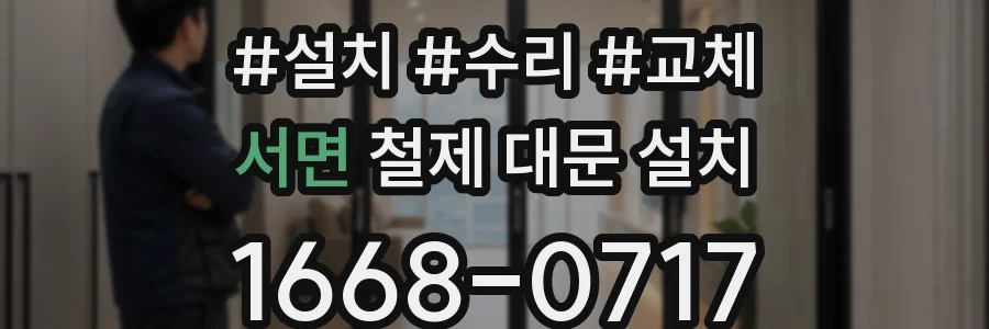 서면 철제 대문 설치
