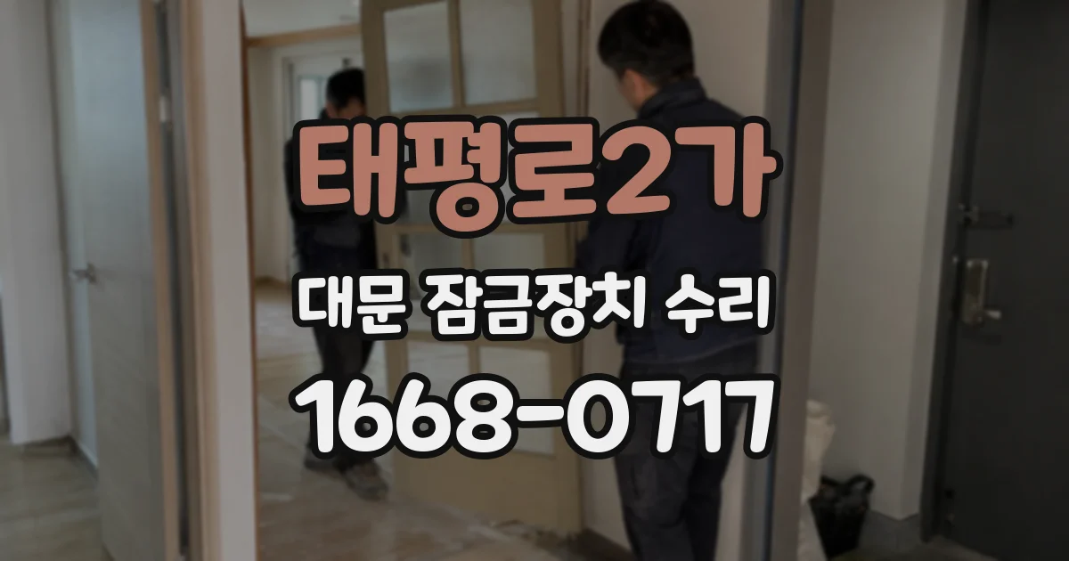 태평로2가 대문 잠금장치 수리