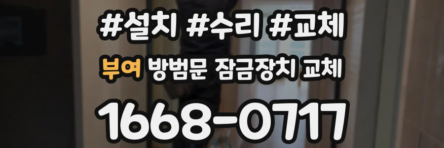 부여 방범문 잠금장치 교체