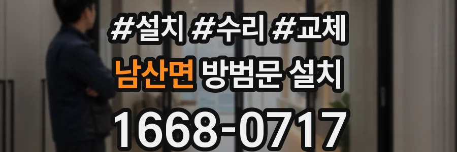 남산면 방범문 설치