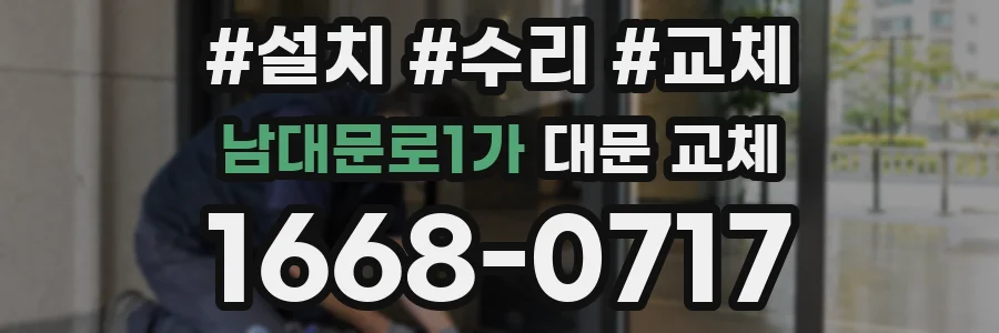 남대문로1가 대문 교체