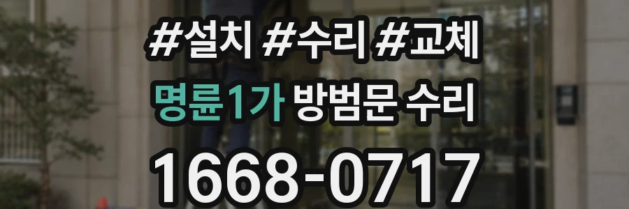 명륜1가 방범문 수리