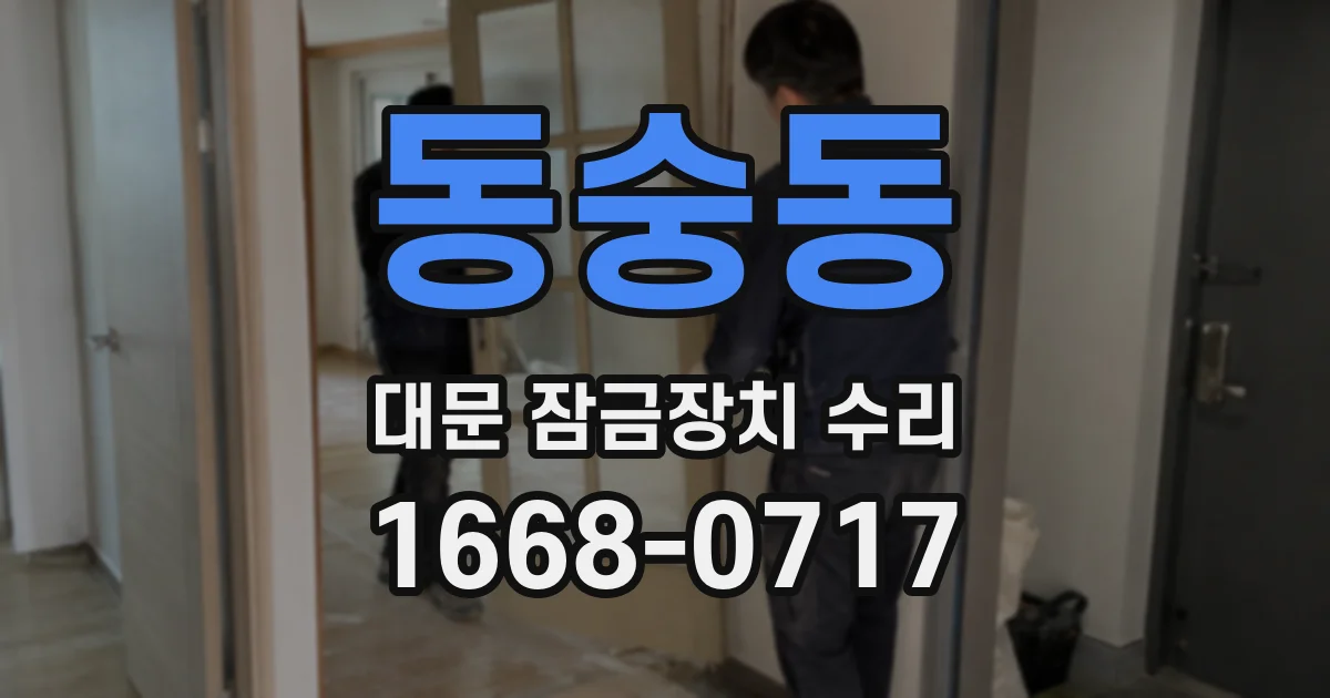 동숭동 대문 잠금장치 수리