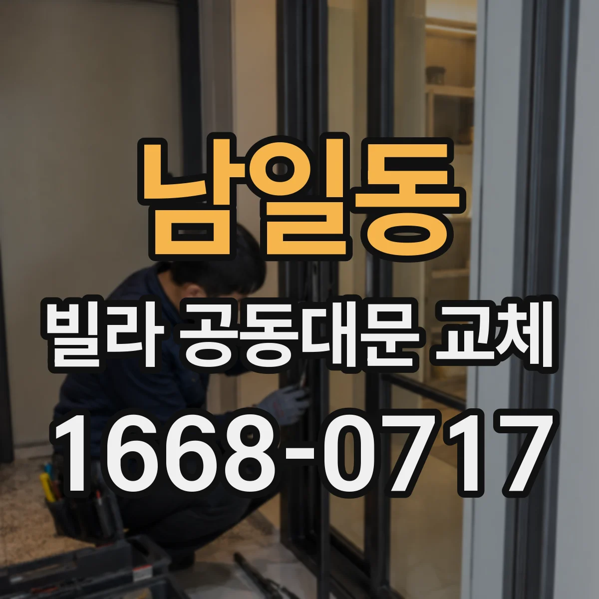 남일동 빌라 공동대문 교체