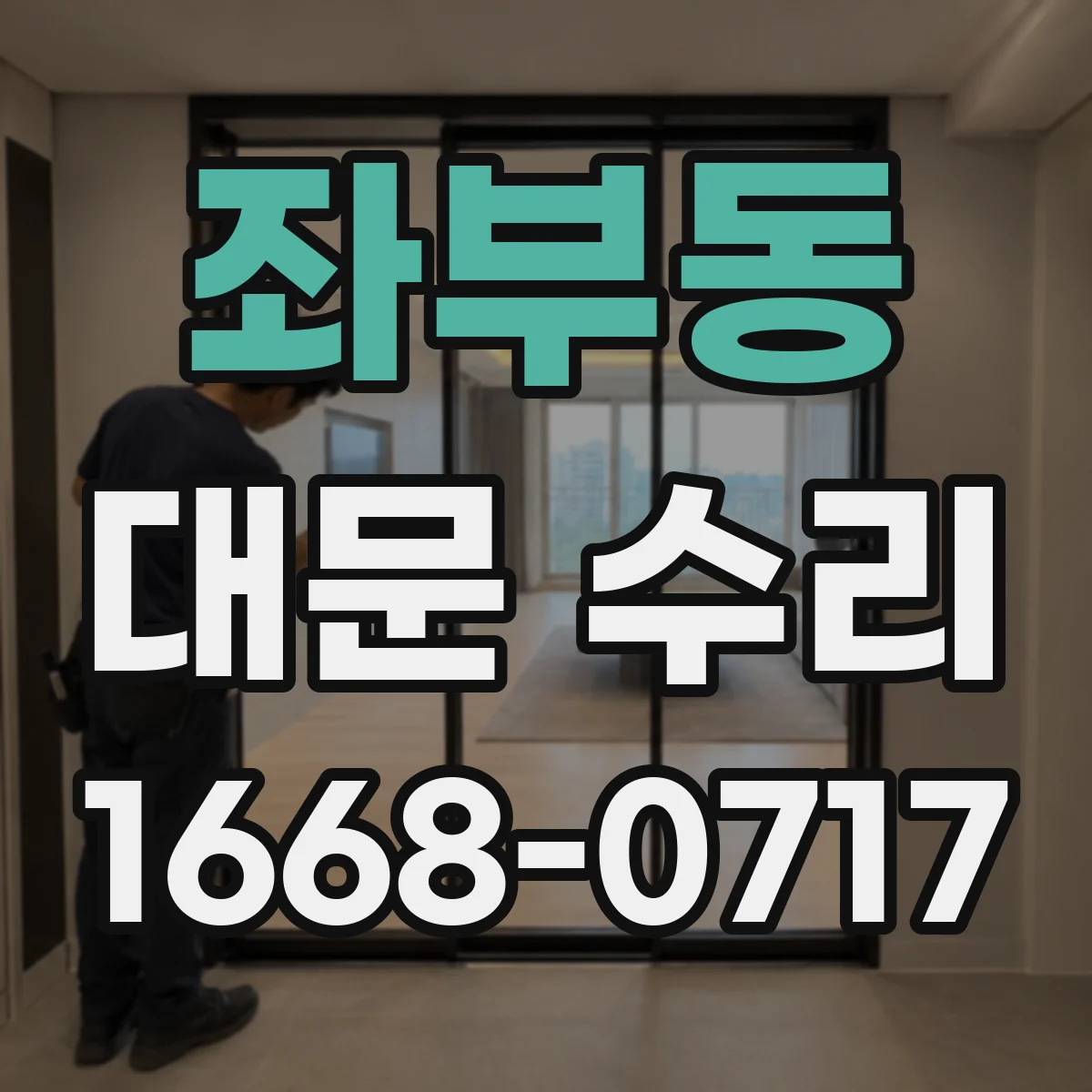 좌부동 대문 수리