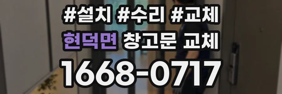 현덕면 창고문 교체