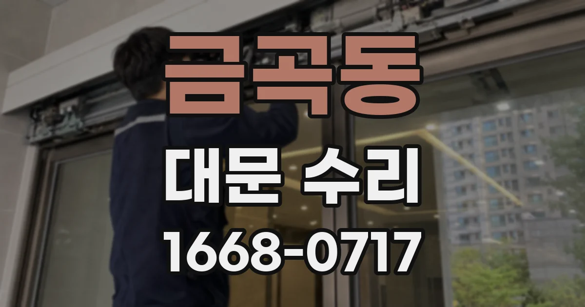 금곡동 대문 수리