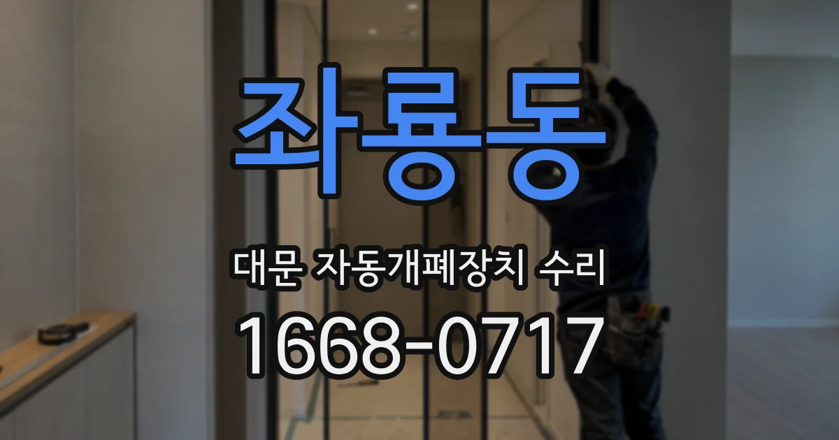 좌룡동 대문 자동개폐장치 수리