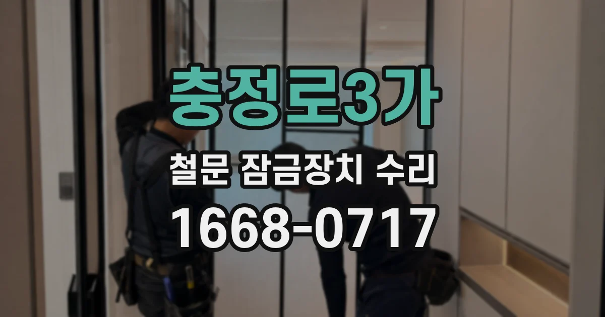 충정로3가 철문 잠금장치 수리