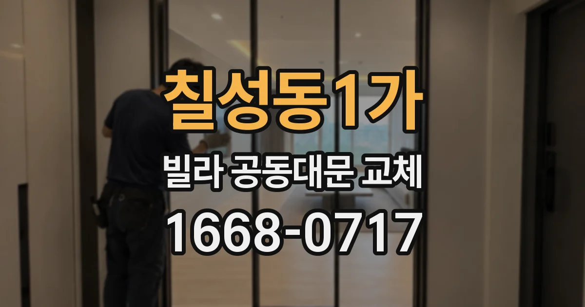 칠성동1가 빌라 공동대문 교체