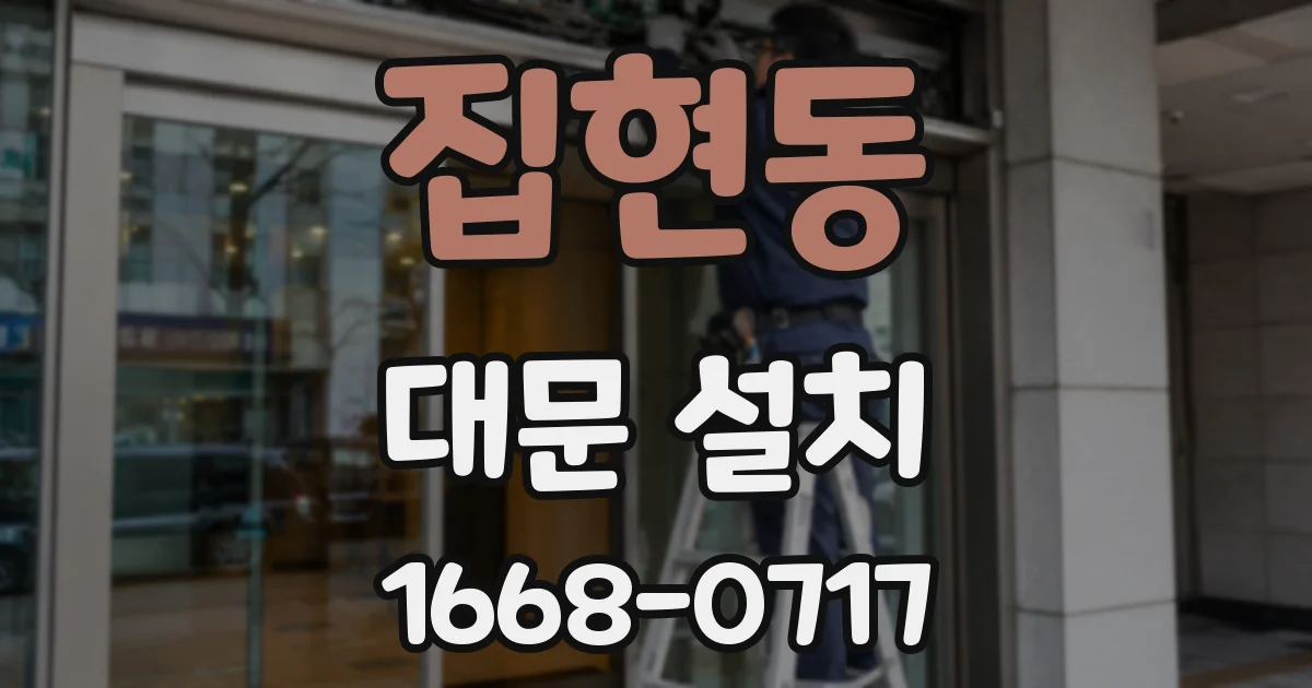 집현동 대문 설치