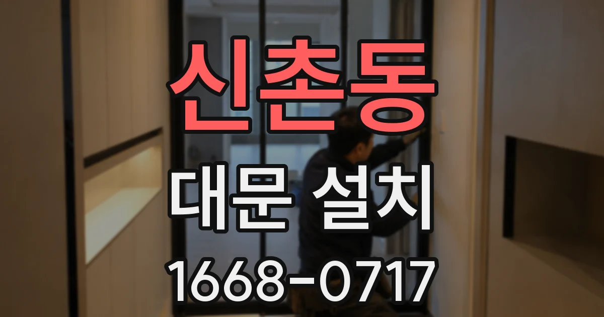 신촌동 대문 설치