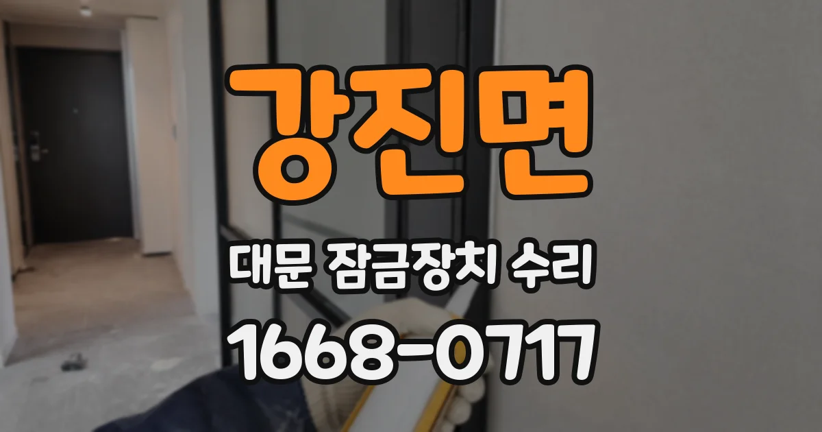 강진면 대문 잠금장치 수리