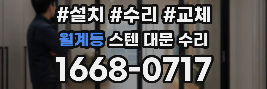 월계동 스텐 대문 수리