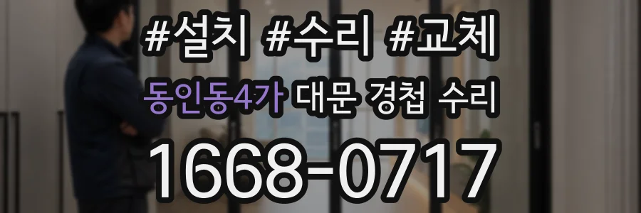 동인동4가 대문 경첩 수리