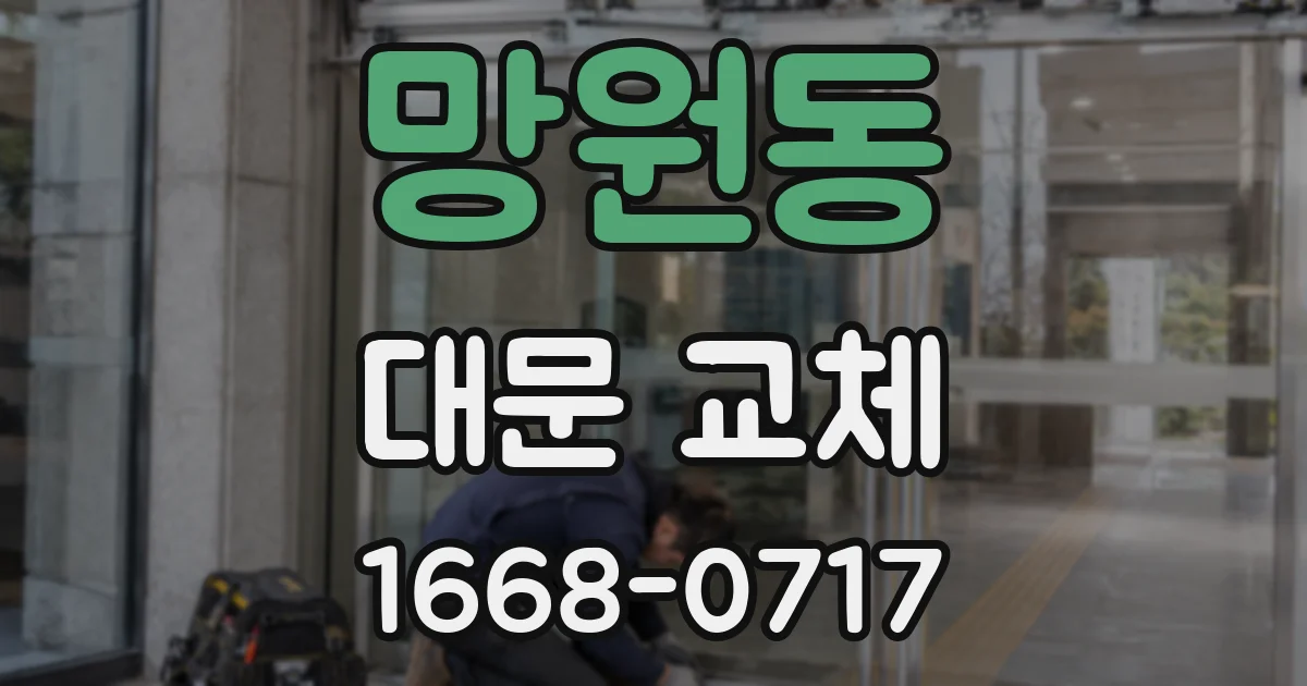 망원동 대문 교체