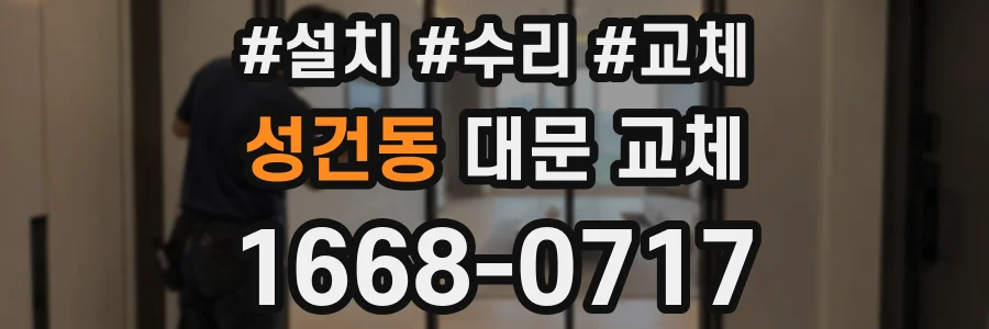 성건동 대문 교체