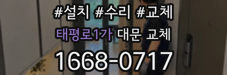 태평로1가 대문 교체