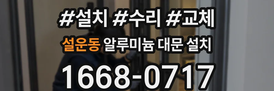 설운동 알루미늄 대문 설치