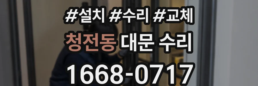 청전동 대문 수리