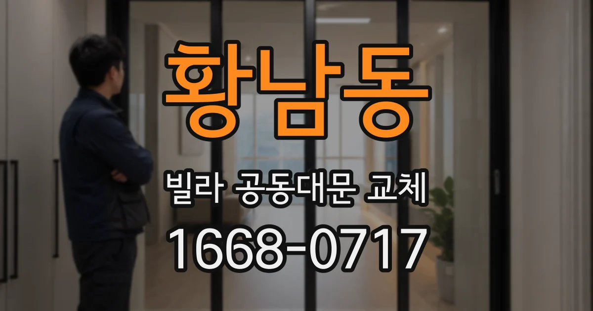 황남동 빌라 공동대문 교체