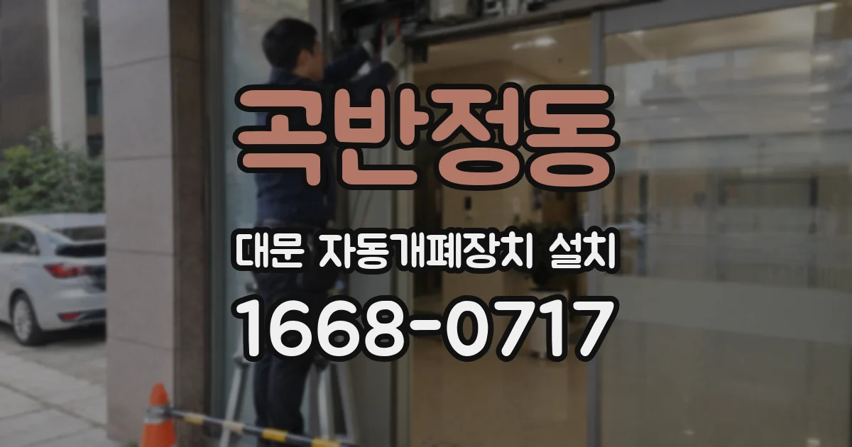 곡반정동 대문 자동개폐장치 설치