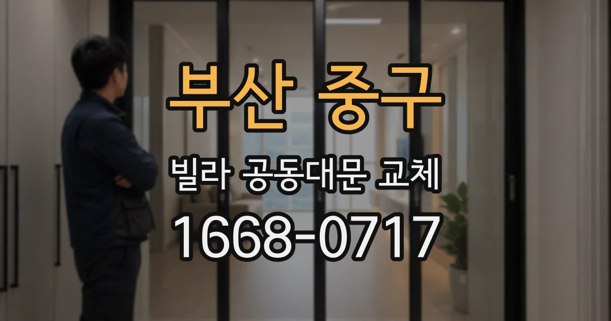 부산 중구 빌라 공동대문 교체