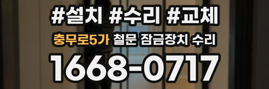충무로5가 철문 잠금장치 수리